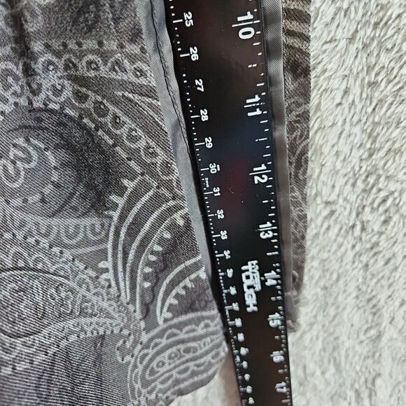 Bice Women's Sz 14 Gray Paisley Maxi Skirt Rayon lined 36in Long - Picture 5 of 12